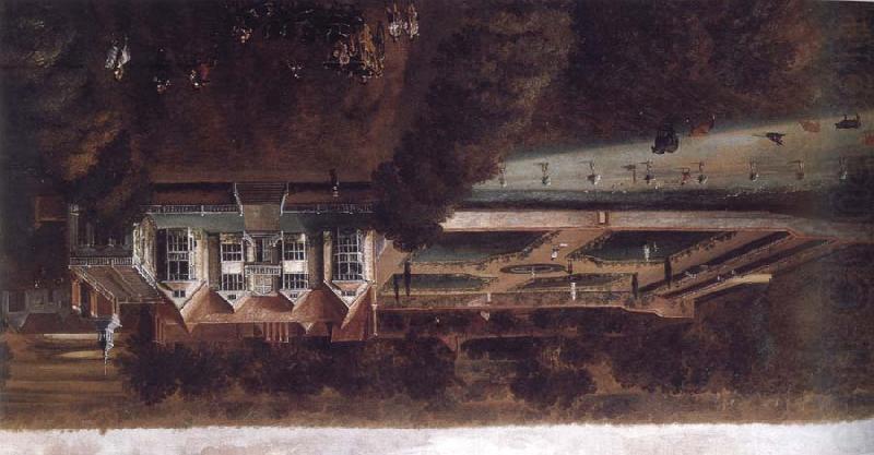 The Garden of Durdans House,Epson,Surrey Probably laid out in the 1630 and updated after 1660, unknow artist